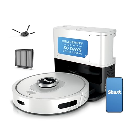 Shark Matrix Clean | Robot Vacuum Cleaner with Powerful Suction for Pet Hair, Rugs, Carpets & Hard Floors | Self-Empty Base | 60-Day Capacity | Voice Control | LiDAR Navigation | Cool Grey | AV2511AE