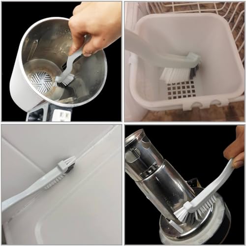 JIANYI Kitchen Scrub Brush, Angle Cleaning Brush, Right Angle Scrub Brushs for Sink Household Dish Pot Pan Edge Corners, Upgraded Stiff Brushes for Small Space Crevice Cleaning with Stiff Bristle