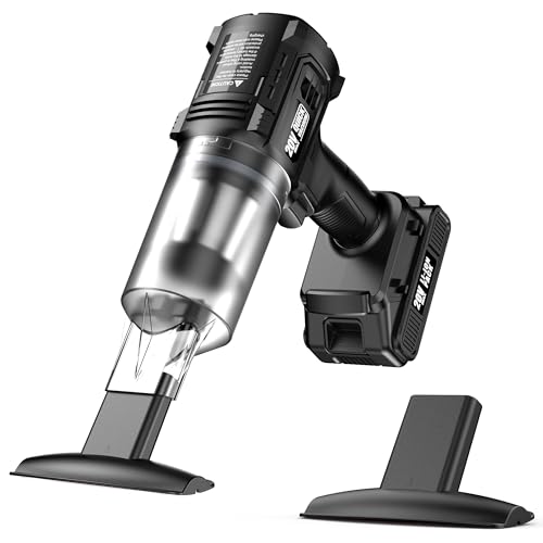 Car Vacuum Cordless, 35000PA Strong Suction Handheld Vacuum with 2 Detachable Batteries, 60Min Runtime Portable Vacuum Cleaner for Car Detailing, Pet Hair, Home Couch & Office, 350ML XL Dust Cup