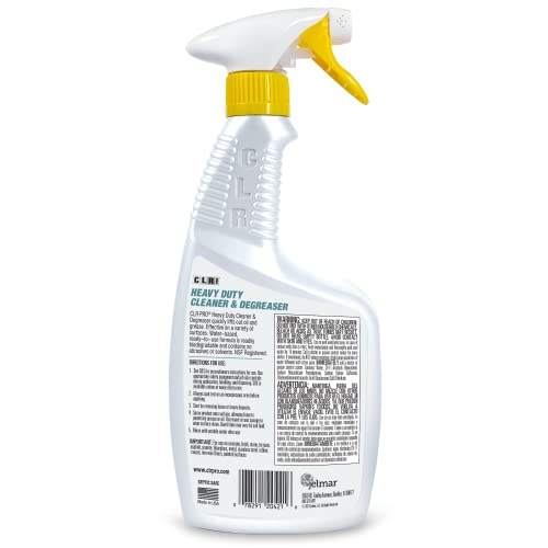CLR PRO Heavy Duty Multi Surface Industrial Cleaner and Degreaser - Lifts Grease, OIl, Food Residue and Grime with a Foaming Spray, 32 Ounce Bottle (Pack of 2)