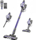 Cordless Vacuum Cleaner, 6 in 1 Lightweight Stick Vacuum with Rechargeable Battery, Handheld Conversion, LED Headlights & 180° Swivel Brush, for Hardwood Floor Carpet Pet Hair Stairs Car(Light Purple)