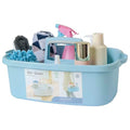 ANNIYA Cleaning Supplies Organizer, Large Cleaning Supply Caddy with Handle, Portable Cleaning Tool Storage Tote for Dorm, Bath, Pantry (Blue)