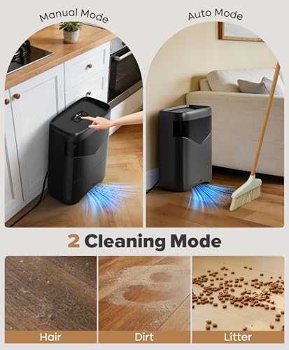 LyriFine Pro Touchless Vacuum Automatic Dustpan, 20Kpa Suction Ultra Fast & Powerful Hair Vacuum for Salons Pet Hair Food, Auto Sensors, 6L Large Capacity Corded Canister Vacuum, Bagless, 2 Modes