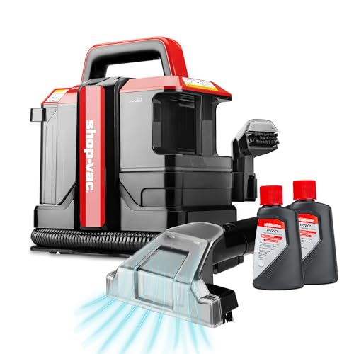 Shop-Vac Portable Carpet and Upholstery Cleaner Machine, Powerful Spot Cleaner for Pet Stains, Sofa, Rug, Mattress, Curtain and Car Seats, Lightweight with Two Cleaner Solutions
