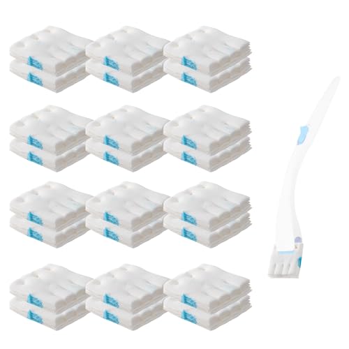 24 Pack Flushable Refills Compatible with Scrubbing Bubbles Toilet Bowl Brush, Disposable Cleaner Refills Pads for Scrubbing Bubbles Toilet Wand, Toilet Brush Refill Accessories (Only Pads)