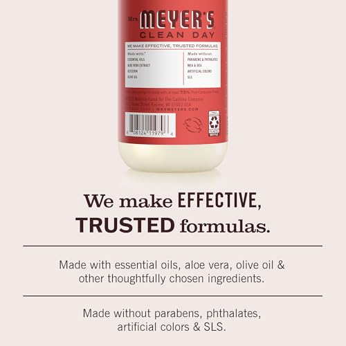 Mrs. MEYER'S CLEAN DAY Hand Soap, Tomato Vine Scent, 12.5 Fl Oz Bottle - 3 Pack