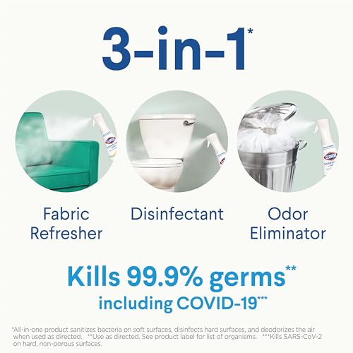 Clorox Disinfecting Mist, Lemon and Orange Blossom, 1 Spray and 1 Refill, 16 oz Each