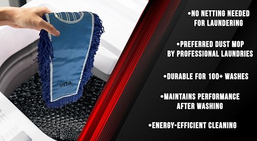 Ultimate Dust Mop Kit: Industrial-Grade Performance, Heavy-Duty Frame, Telescopic Handle - Blue 36 Inch