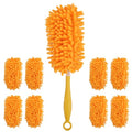 Redones Dusters for Swiffer - Reusable Duster Refill Compatible with Swiffer Hand Duster(8 Pack+1Handle), 360 Heavy Duty Dusters Refills