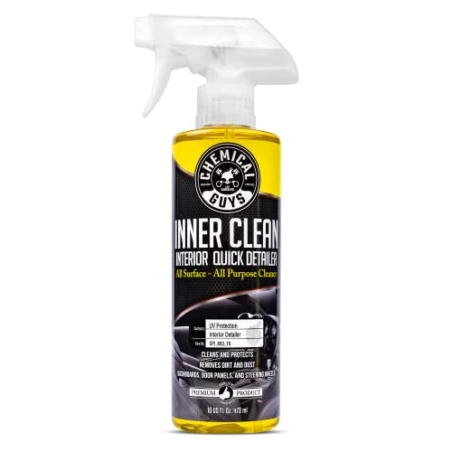 Chemical Guys InnerClean Interior Quick Detailer Cleaner and Protectant for Dashboards Door Panels Seats Trim and Surfaces Non Greasy Interior Car Cleaning Spray and Interior Detailer Spray 16 oz