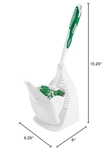 Libman Designer Bowl Brush and Caddy - 2 Pack - Toilet Brush and Holder Set, Non-Scratch, Bathroom Brush, Hygenic Caddy with Drying Slits