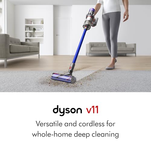 Dyson V11 Cordless Vacuum, 185AW, 3 Power Modes, Up to 60 Minutes,² Deep Cleans Hard Floors and Carpets, Detangles pet Hair, Converts to Handheld