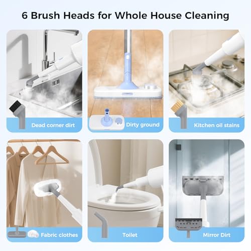 Steam Mop, 10 in 1 Detachable Handheld Steam Cleaner for Home and Floor Cleaning, 230°F Floor Steamer for Deep Cleaning with Multi-purpose Attachments Hardwood Floors, Tile, Grout, Furniture