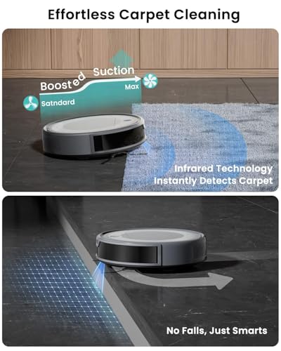 Lefant M310 Ultra Robot Vacuum and Mop, 6000Pa Suction-Slim Robotic Cleaner with ToF LiDAR Navigation, Accurate Obstacle Avoidance, WiFi/App/Alexa Control, 170min Runtime, for Pet Hair and Home
