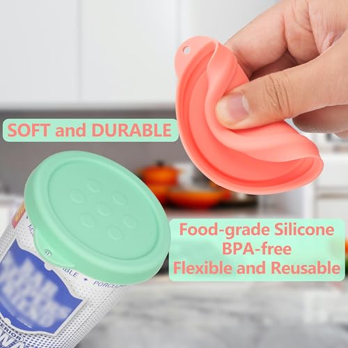 Silicone Powder Cleanser Lids Compatible with Bar Keepers Friend 12 oz & 21 oz Silicone Cover fit for Comet, Ajax Powder Cleanser to Keep Dry, 1 Packs, Red