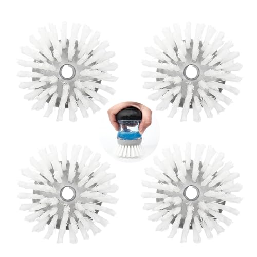 MiUWUU 4 Pack Brush Refills for OXO Dish Brush Refill B, Brush Head Replacement OXO Dish Brush Replacement Head（Grey Round）