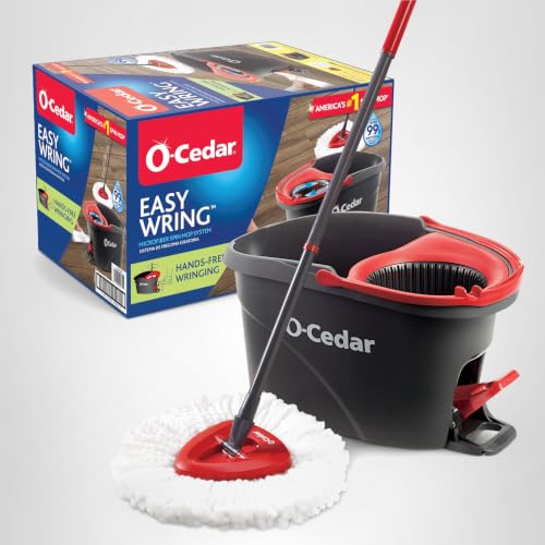 O-Cedar EasyWring Microfiber Spin Mop and Bucket Cleaning System