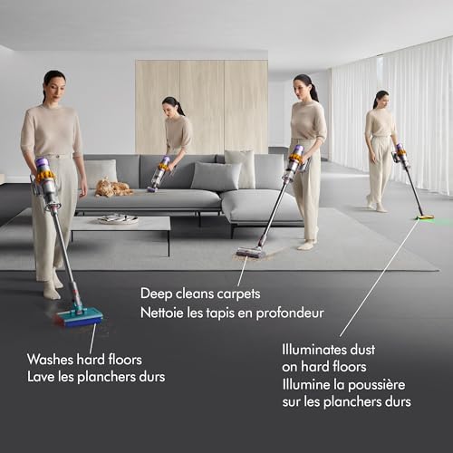 Dyson V15s Detect Submarine Wet Dry Vacuum, Yellow/Nickel