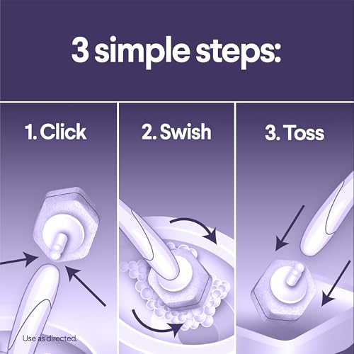 Clorox Scentiva ToiletWand Toilet Cleaner Refills, Lavender and Jasmine, Disposable Toilet Brush Scrubbing Pads, Eliminates Hard Water and Lime Stains 2X Faster than Using a Manual Brush, 10 Count