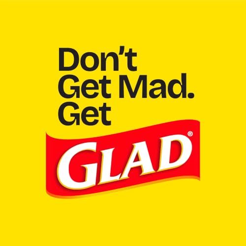 Glad Tall Kitchen Drawstring Trash Bags - Odorshield 13 Gallon White Trash Bag, Febreze Fresh Clean, 110 Count