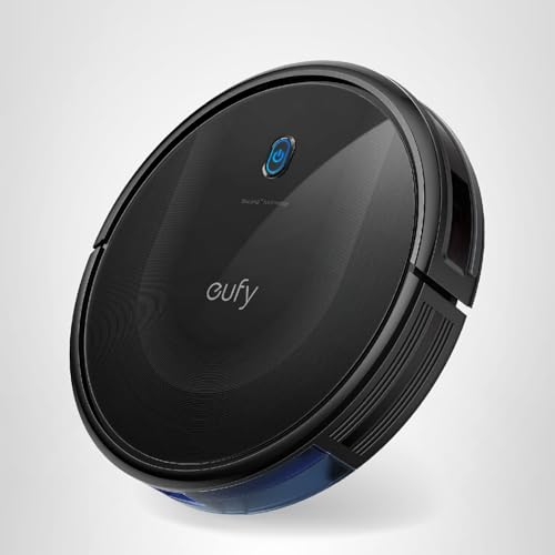 eufy Robot Vacuum 11S MAX, Super Thin, Powerful Suction, Quiet, Self-Charging Robotic Vacuum Cleaner, Cleans Hard Floors to Medium-Pile Carpets, Black