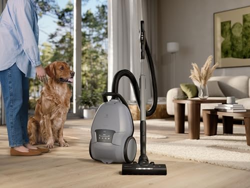Electrolux Ultimate800 Bagged Canister Vacuum with LED Lights, HEPA Filtration, 21 Foot Cord, 3 in 1 Attachment Nozzle and 4 Position Storage Options