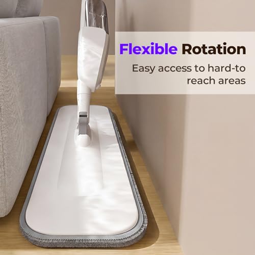Spray Mop, Wet Dry Hardwood Floor Cleaning Mop with 500ML Sprayer, with Washable Reusable Pad for Tile, Wood, Laminate, Vinyl & Marble Floor Cleaning