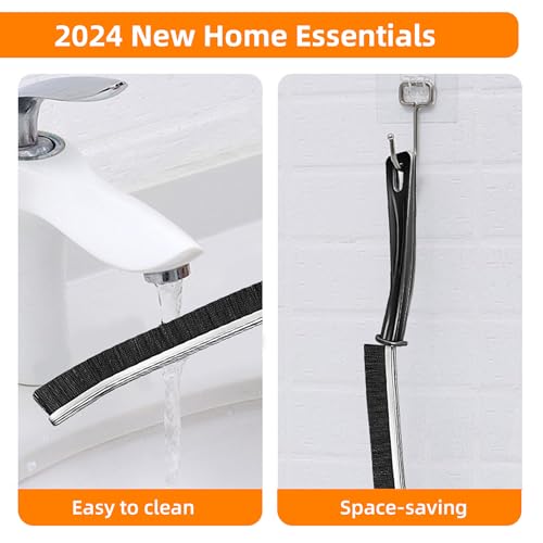 BSFRNF 3Pcs Hard-bristled Crevice Cleaning Brush, Multifunctional Thin Gap Scrub Brush, Bathroom Cleaner Tools for Household Use, Kitchen, Window, Toilet, Grout, Faucets, Car
