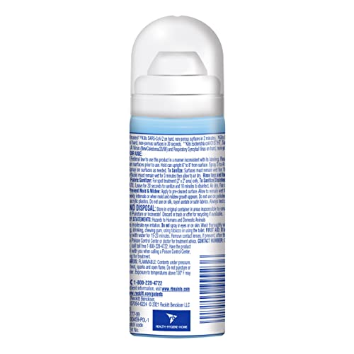 Lysol To Go Disinfectant Spray, Travel Size Sanitizing, For On-the-Go Disinfecting and Deodorizing, Crisp Linen, 1.5 Fl. Oz (Pack of 4)