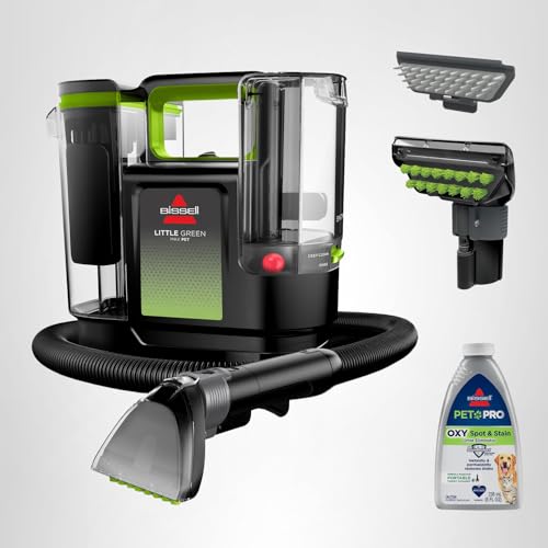 BISSELL® Little Green® Max Pet SmartMix Portable Carpet and Upholstery Deep Cleaner, Car/Auto Detailer, with SmartMix Technology, Self-Cleaning Tough Stain Tool and Pet Hair Removal Tool, 38572