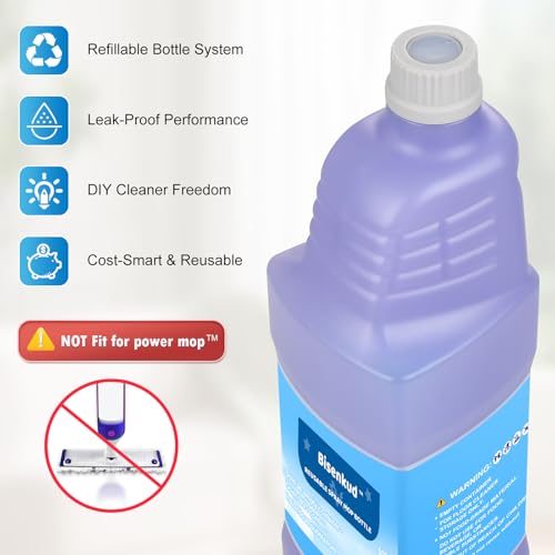 Bisenkud Leak-Proof Refillable Bottle for Swiffer® Wet Jet™ Mop