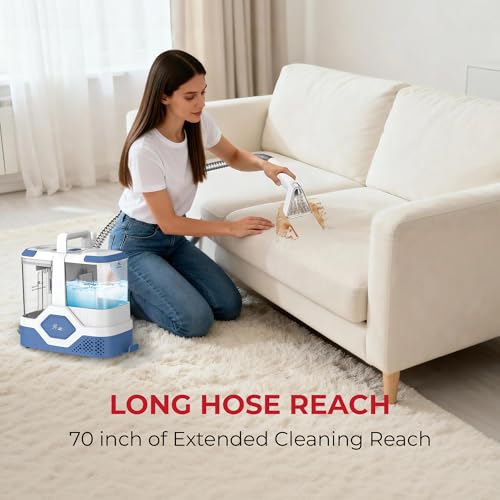 Rosewill Multi-Purpose Portable Carpet and Upholstery Cleaner, Powerful Suction 18 KPa Spot Cleaner, 600W Motor, Car and Auto Detailer, Stain/Spot Remover; Versatile Use: Carpet, Sofa, Pet Hair