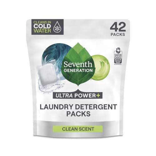 Seventh Generation, Laundry Detergent Packs Ultra Power Plus 42 Count, 29.6 Ounce