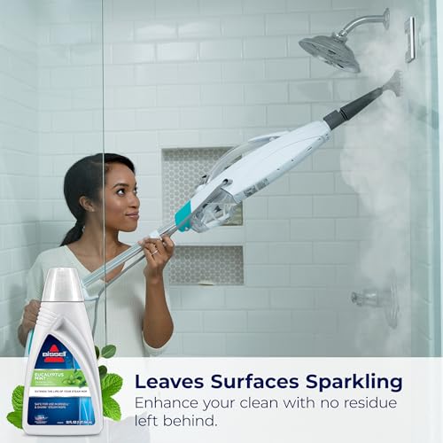 BISSELL EUCALYPTUS MINT DEMINERALIZED STEAM MOP WATER, 32 ounces, 1392, WHITE