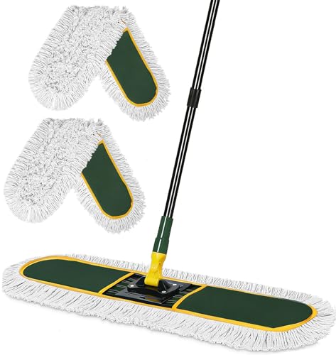BUVE 24 Inch Commercial Dust Mop Heavy Duty, Dry Wet Dust Broom