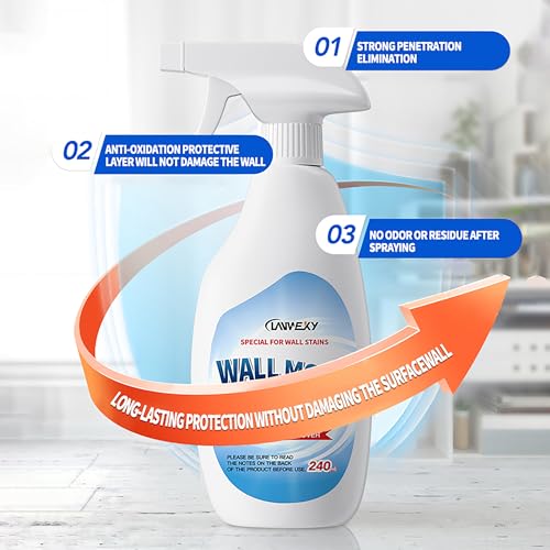 LANWEXY-Highly Effective Removal Spray,Wall Cleaner Spray-Bathroom Foam Cleaner for Shower,Wall,Ceiling,Wood,Kitchens,Tile,Killer with Prevention Inhibitor-1 bottle