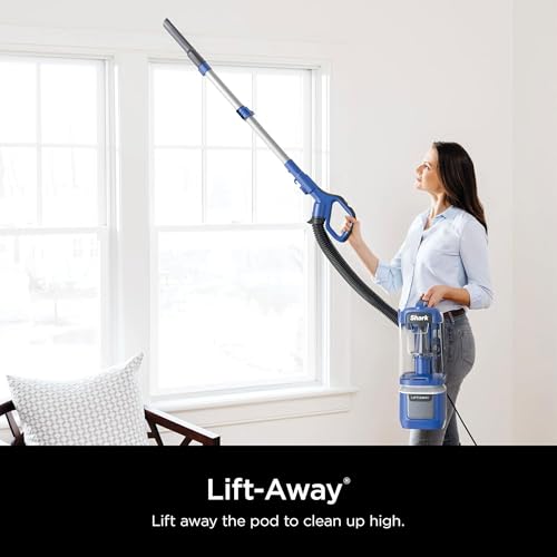 Shark Navigator ADV Upright Vacuum Cleaner with Self Cleaning Brushroll, Powerful Pet Hair Pickup, Filter, Lift Away Design, Cobalt Blue (Renewed)