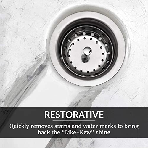 HOPE'S Perfect Sink Cleaner and Polish, Restorative, Removes Stains, Cast Iron, Corian, Composite, Acrylic, 8.5 Fl Oz