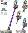 Cordless Vacuum Cleaner, 650W 55KPA 75Min Powerful Vacuum Cleaners for Home, Self-Standing Stick Vacuum Cordless Rechargeable/ Anti-Tangle/OLED Screen/1.8L Cup for Home Pet Hair/Carpet/Hardwood Floor