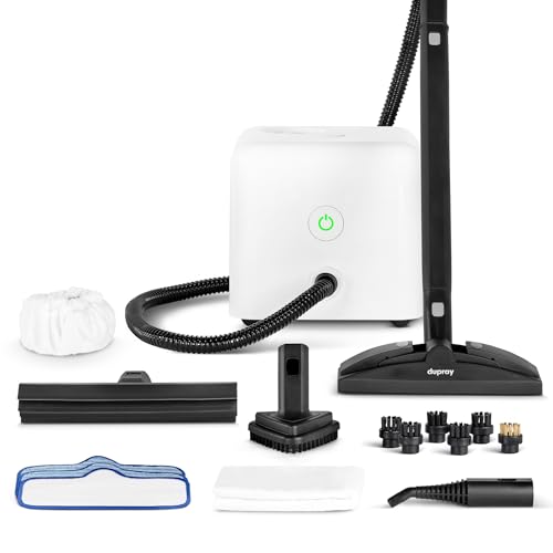 Dupray Neat Steam Cleaner with 17-Piece Kit - Powerful, Chemical-Free Cleaning for Floors, Cars, Tiles, Upholstery, Kitchen, Bathroom Grout, Carpets & More - Kills up to 99.9% of Bacteria & Viruses *