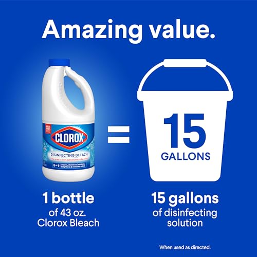 Clorox Disinfecting Bleach, 43 Fluid Ounces (Package May Vary)