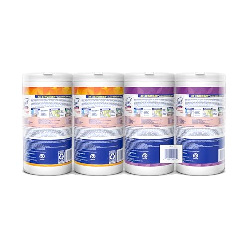 LYSOL Disinfecting Wipes, All Purpose Cleaner, Multi-Surface Antibacterial Cleaning Wipes, Household Cleaning Supplies, Dorm Essentials, Lavender + Mango Scents, 80 ct. (4 Pack)