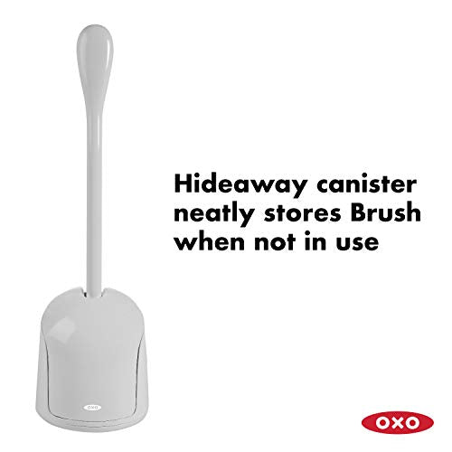 OXO Good Grips Compact Toilet Brush & Canister - Gray