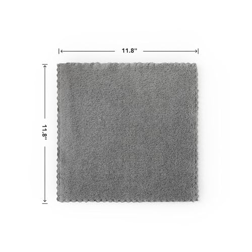 Neessno 12 Pack Cleaning Cloth,Ultra Soft Absorbent Quick Drying Microfiber Cleaning rags,No scratches,Reusable,Washable,Lint Free Cleaning Towels for Kitchen,Window,Glass,car,11.8"×11.8",(Multicolor)