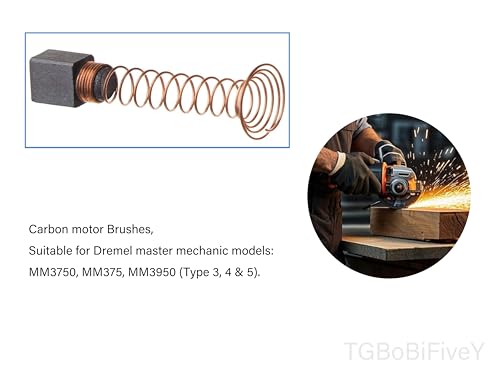 TGBoBiFiveY 90930-05 Carbon Motor Brushes for Dremel Parts 275 285 300 395 595 (Type 3 4 5) and 6000 (Type 1 2) 4 Pack