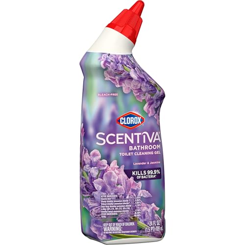 Clorox Scentiva Bathroom Toilet Cleaning Gel, Lavender and Jasmine, 24 Fluid Ounces (Pack of 2)