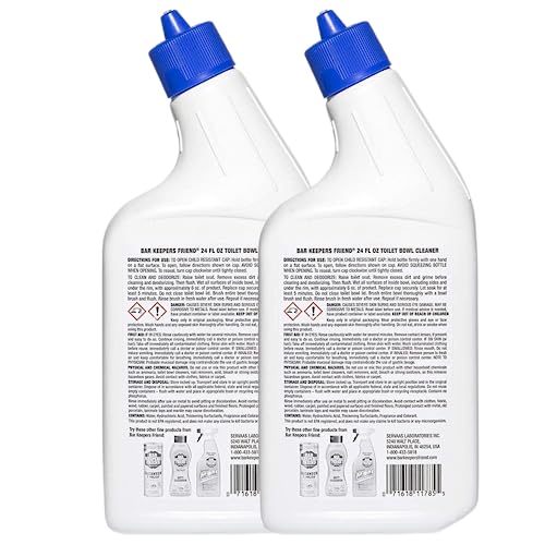 Bar Keepers Friend Toilet Bowl Cleaner 24oz Household Value Twin Pack