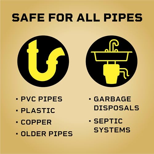 Liquid-Plumr Pro-Strength Full Clog Destroyer, Bathroom & Kitchen Sinks, Shower and Tub Drain, Safe for Pipes, Liquid Drain Cleaner, 80 Fluid Ounces