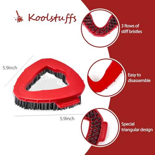 2-Pack Replacement Scrub Brush Heads Compatible with EasyWring Spin Mop
