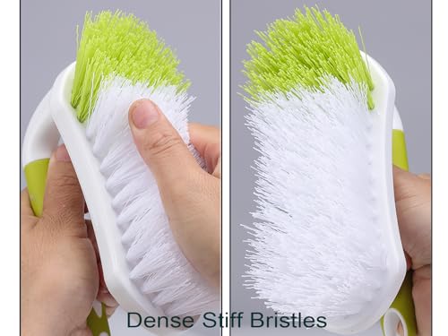 Scrub Brush for Cleaning, Heavy Duty Shower Scrubber with Stiff Bristles for Tub, Sink, Floor, Tile, and Carpet Scrubbing, 3 Pack